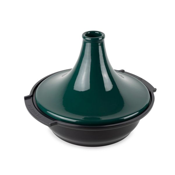 Tajine base en Aluminium recyclé et couvercle en céramique Vert Forêt 30 cm